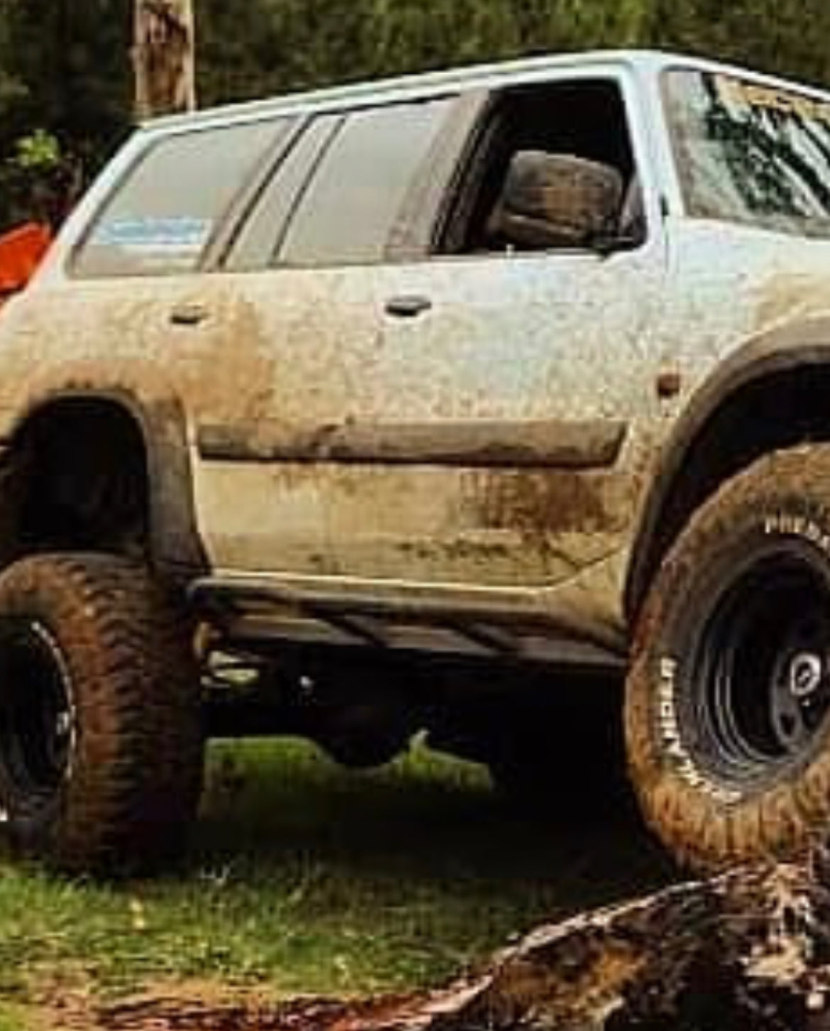 Image of Nissan Gu Patrol Rock Sliders: Heavy-duty, black steel rock sliders specifically designed for Nissan Gu Patrol vehicles, offering enhanced off-road protection and durability. These rugged sliders seamlessly integrate with the vehicle's body, providing reliable defense against rocks and debris during challenging off-road adventures.